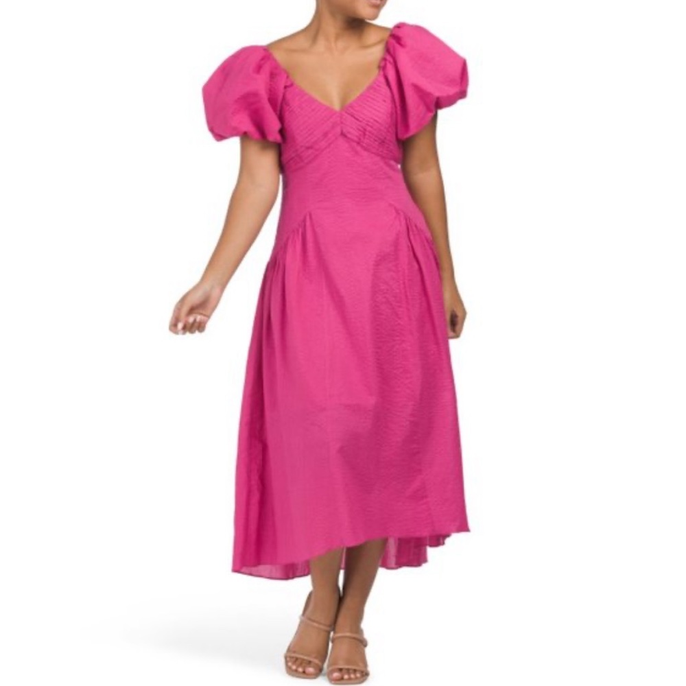FRAME
NWT Puff Sleeve Cotton Midi Dress - Picture 2 of 4